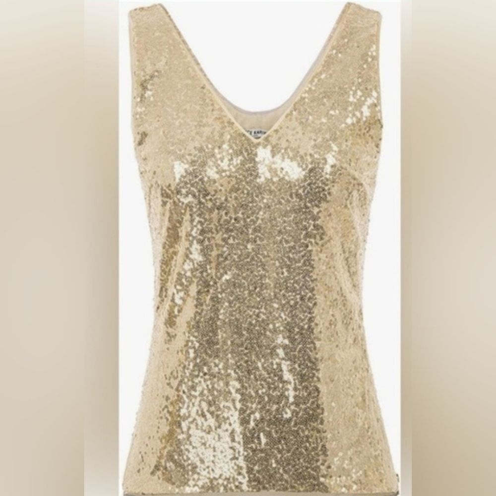 Nwt Grace Karin Gold Sequin Tank Top Sz Xl